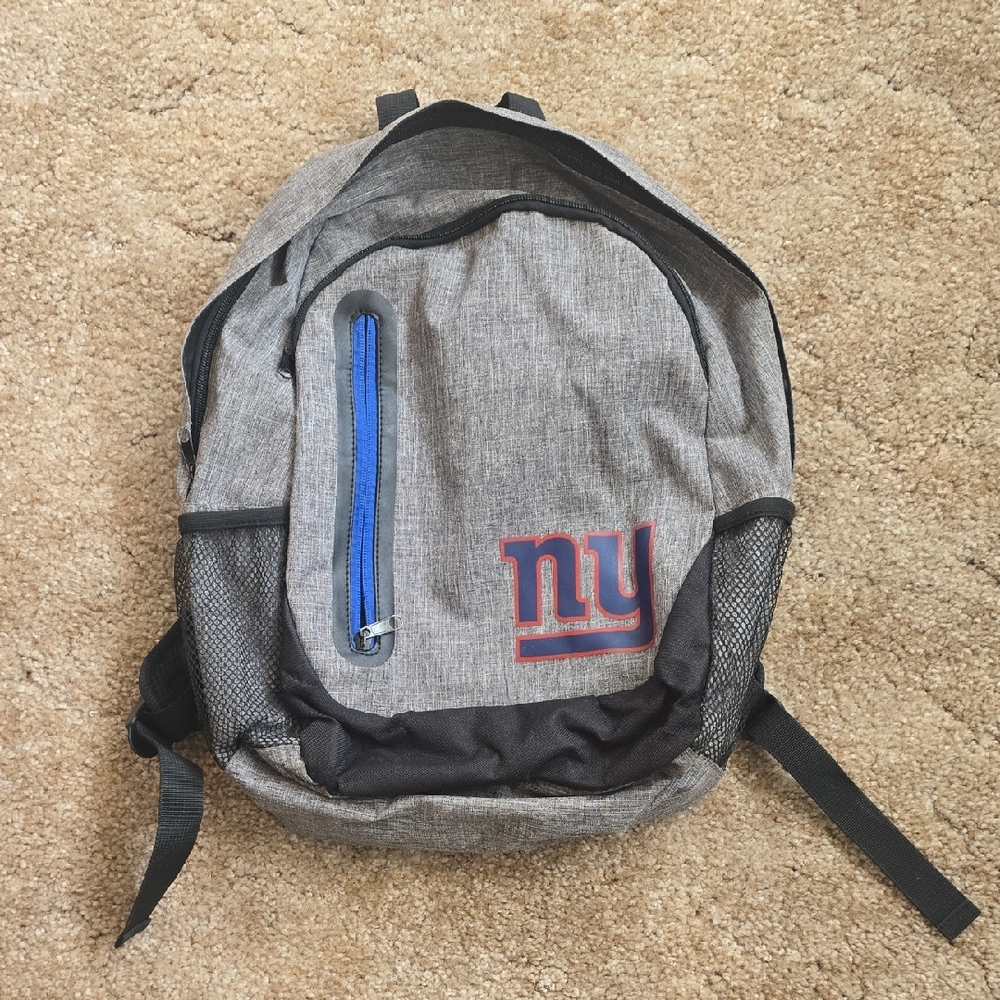 NY Giants Backpack With Multiple Compartments